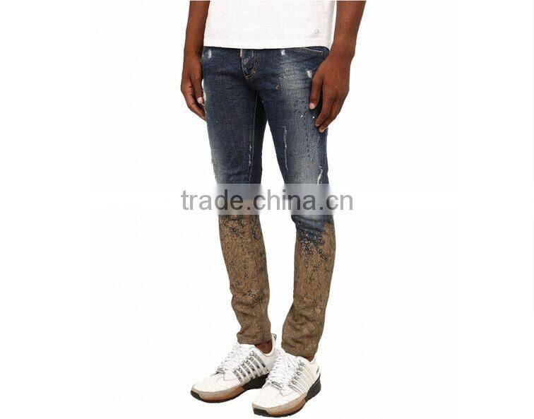 Biker Jeans Fashion Denim trousers(LOTK013)