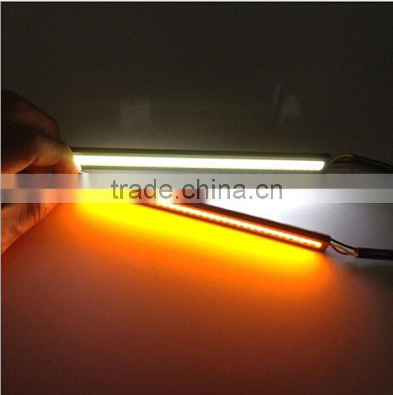 New ultra-thin high-brightness LED daytime running lights waterproof power cars running lights white yellow