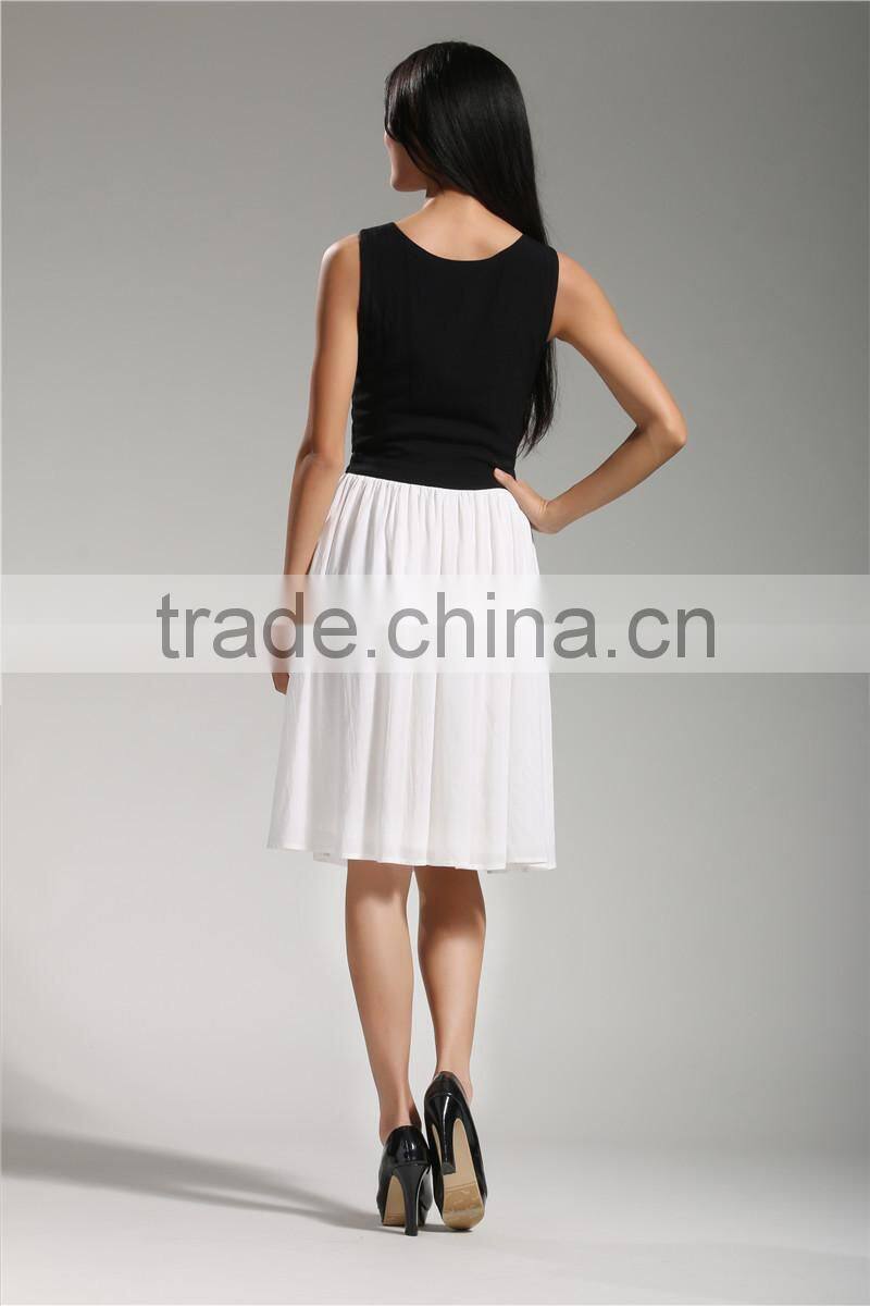 2017 high quality color block dresses ladies sexy sleeveless bodycon dresses