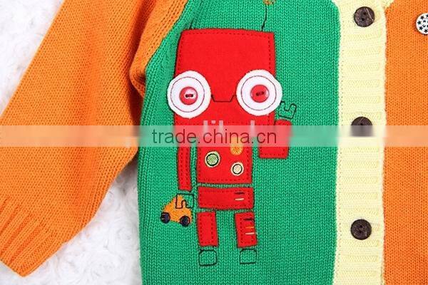 Baby boy back pocket design cardigan sweater