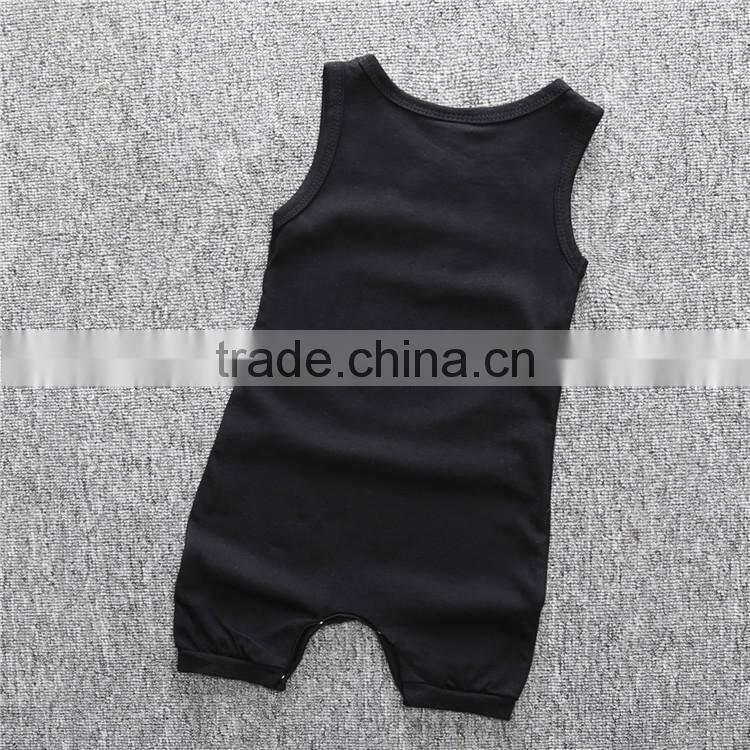2017 Grey Black Baby Boys Night Wear Romper Newborn Baby Boy Clothes