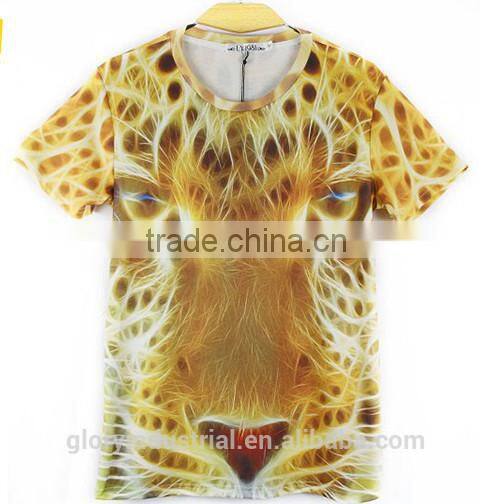Fashion latest design short sleeve 3d printing t-shirt