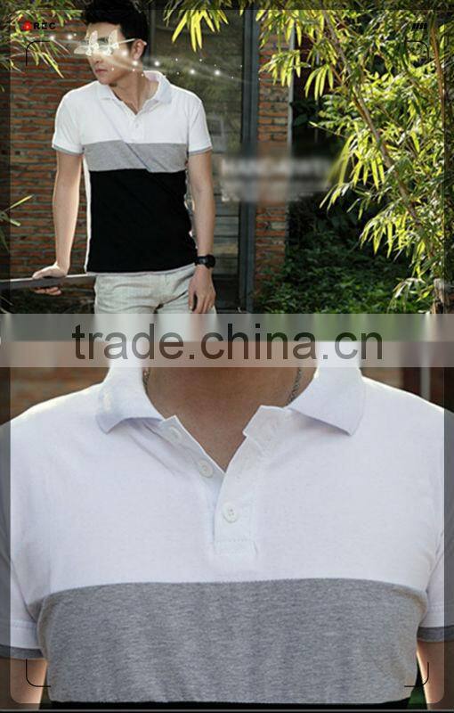 Mens Colors Patchwork short sleeve pique polo tshirts 201313
