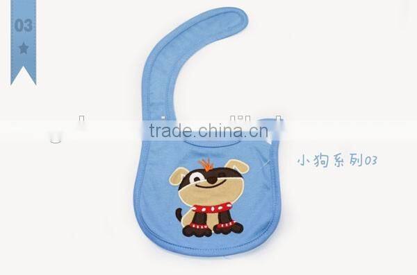 wholesale 2016 embroidery cartoon baby bibs 100% cotton