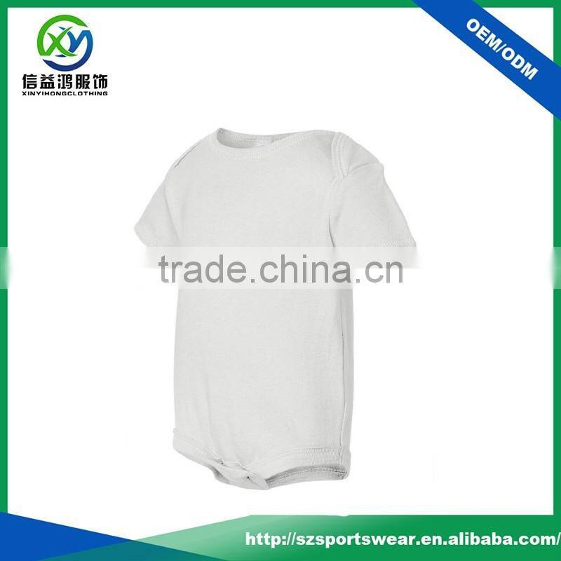 High Quality Cotton Blank Design Short Sleeve Baby Suit Infant Creeper