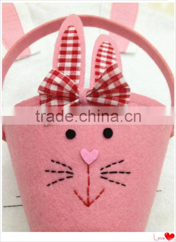 Lovely rabbit bag easter felt bags promotion easter baskets wholesale