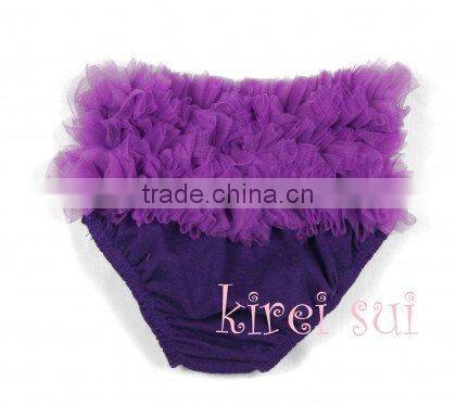 Baby Purple Ruffles Chiffon Bloomers Panties T44