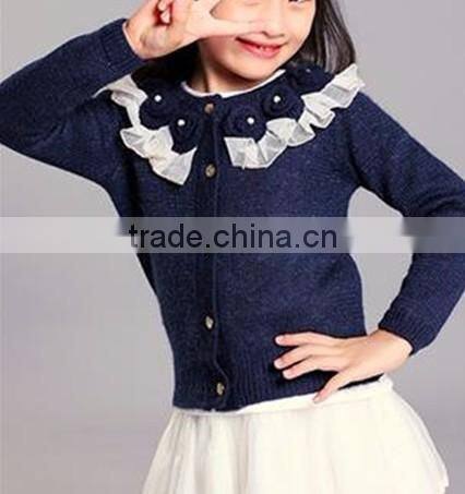 Hand knitted girls cardigan