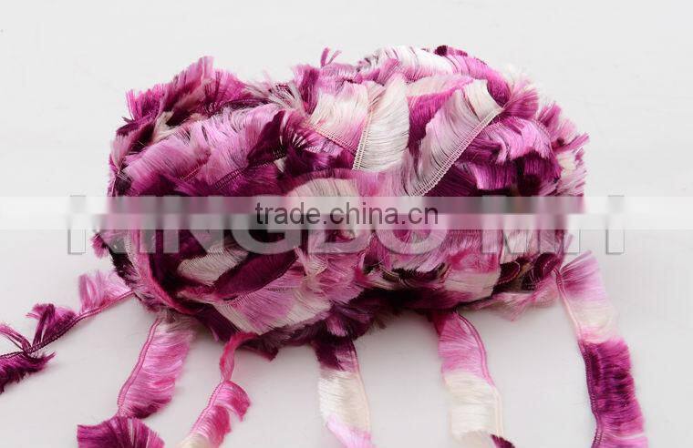 Fancy polyester yarn for knitting and decoration