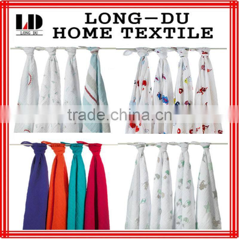 cotton grey muslin baby Throw