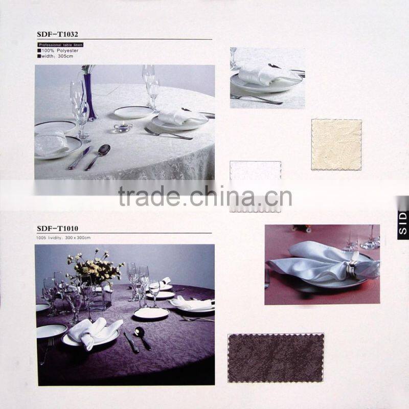 Factory Wholesale hotel restaurant banquet party table linens white tablecloth wedding round table cloths for sale