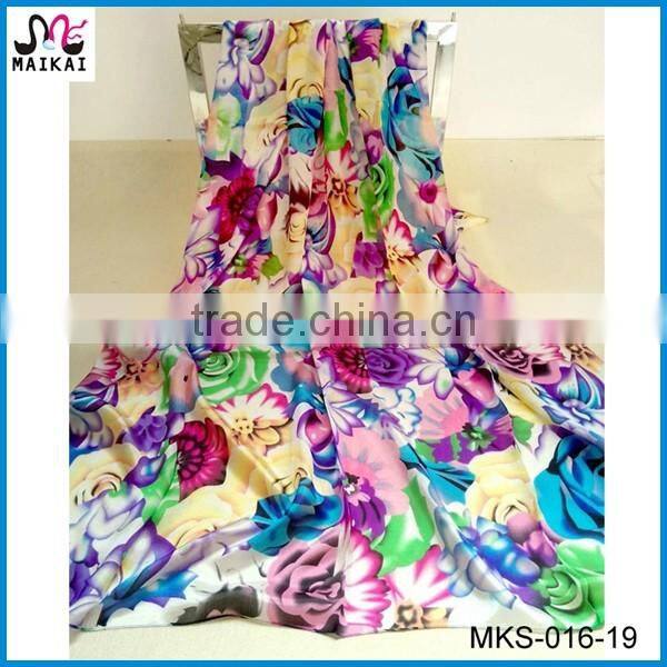 Wholesale new fashion floral print indian silk scarf