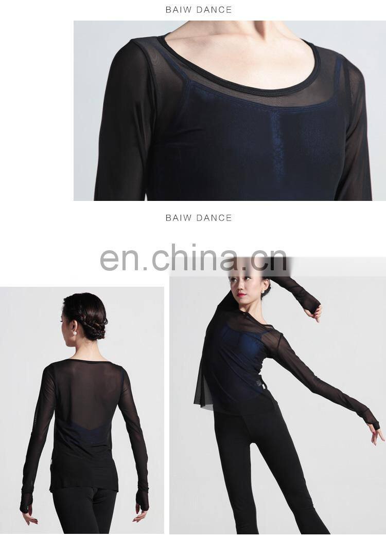 117120107 Pull on Mesh Ballet Dance Tops