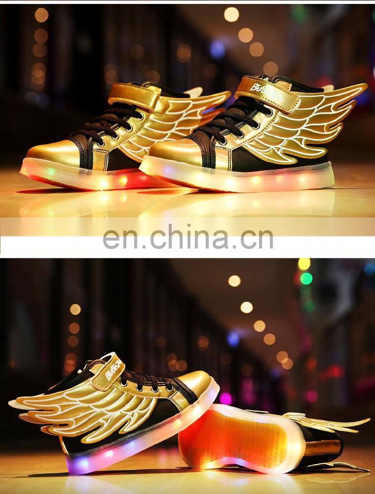 Wholesale hot Led light up kids shoes Children kids led shoes USB rechargeable LED luminous light shoes sneakers for kids