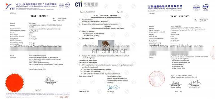 Kids school plush animal backpacks with removable toy