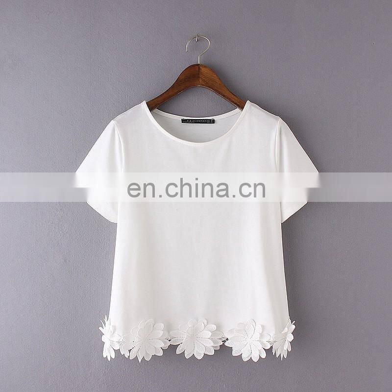 2017 Beautiful Western O- Neck For ladies T shirt Sun Flower t shirt Overseas T shirt
