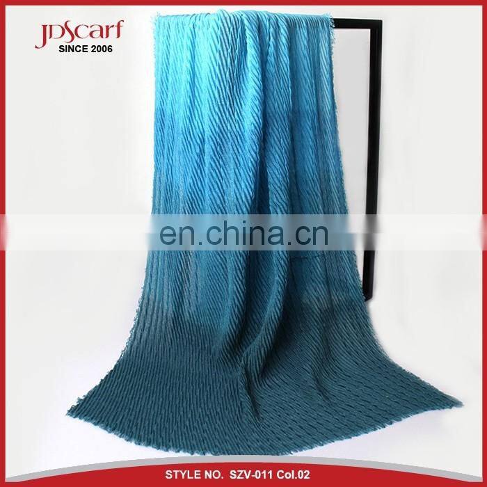 Alibaba supply new colourful wrinkled fabric china scarf