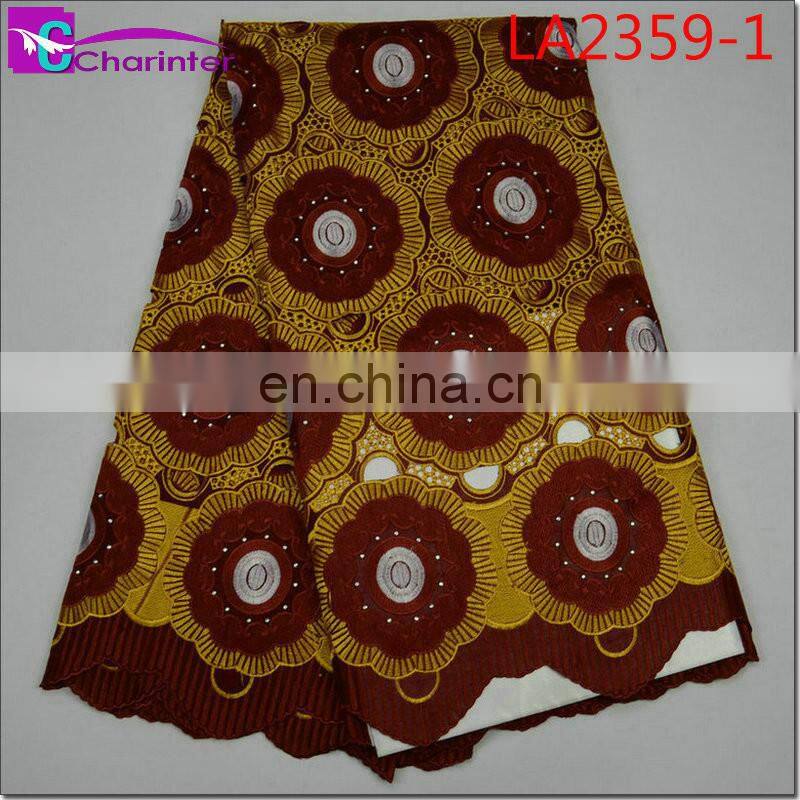 cotton fabric swiss voile lace LA2359