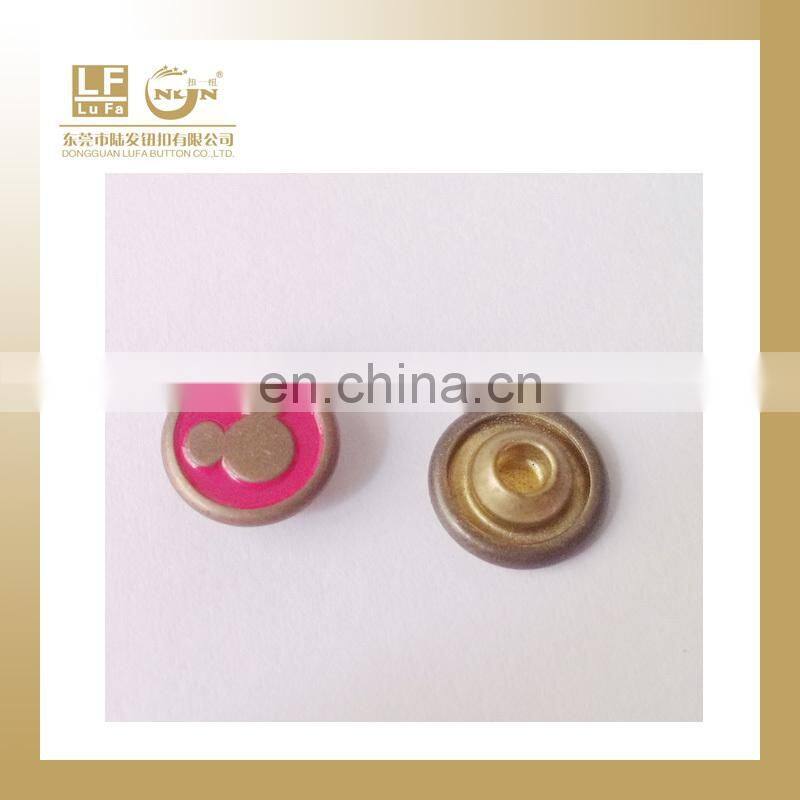 alloy made denim rivets silver finish with name LOGO