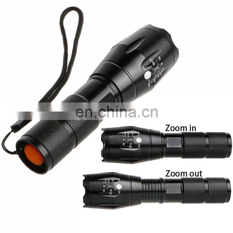 1000lm Bright Light XML T6 Outdoor Wild Hunt Working LED Professional Hike Metal Flashlight