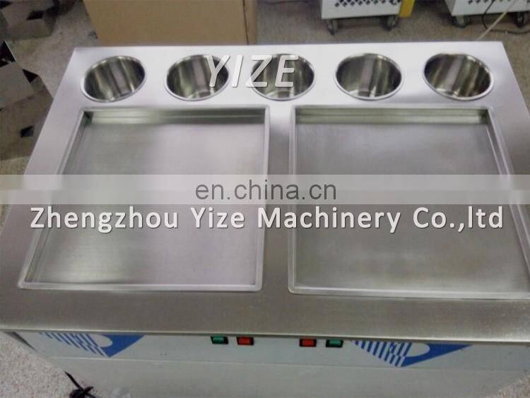 Factory Supply Roll Fried Ice Cream Machine with Single Pan / Fruit Fry Ice Cream Machine