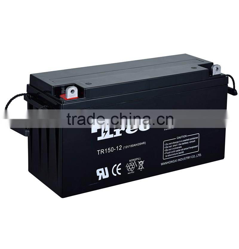 Long Life sealed lead acid battery 12v 160ah deep cycle battery
