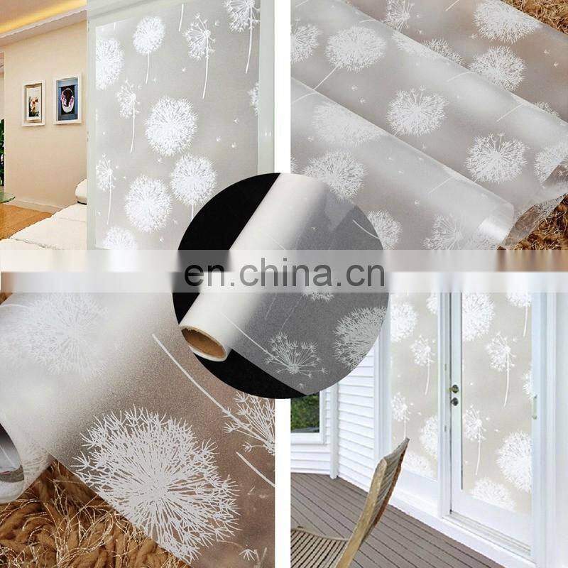 1PC High Quality Dandelion Home Decoration 40x200cm Removable Recyclable Frosted Glass Window Film Flower Sticker