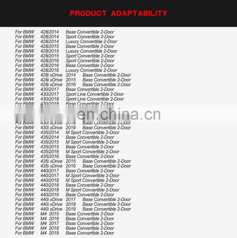 F83 M4 Rear Boot Lid Spoiler for BMW 4 Series F33 F83 M4 Convertible 2014 - 2019