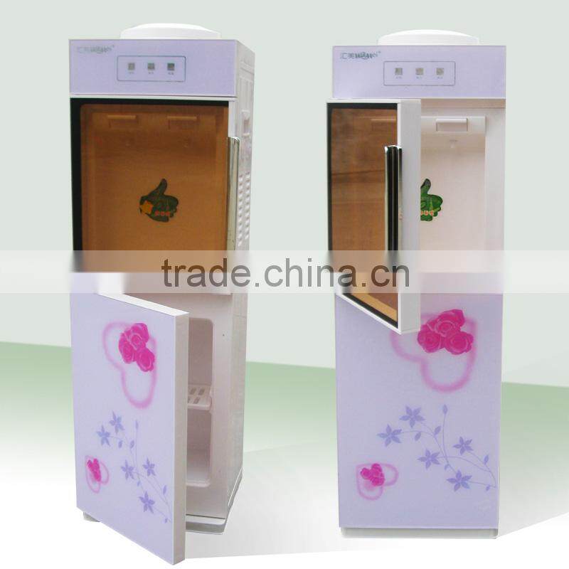 high quality water cooler with mini fridge standing design