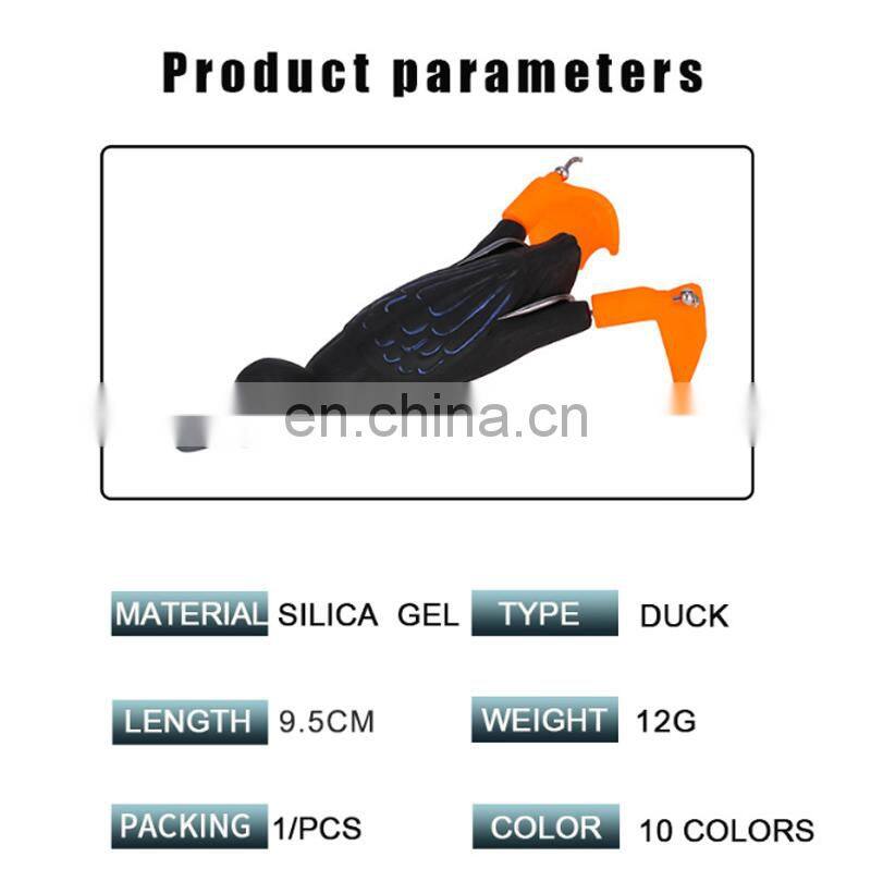 Amazon 95mm 12g Topwater Swim Soft Fishing Lure 360 Rotating Feet Plastic Duck Whopper Plopper