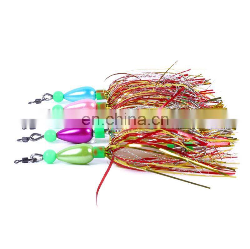 2pcs / box 10cm 8.7g fishing lures pesca Luminous Hard Squid Jig Hooks with Soft Skirts