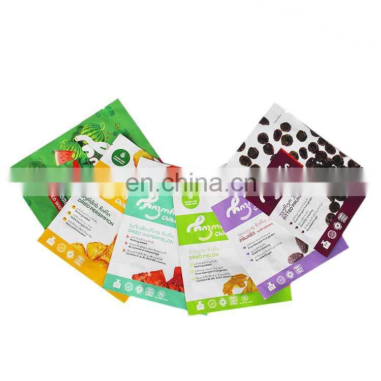 High quality custom printed matt blue white plastic food nuts packaging food packaging bag