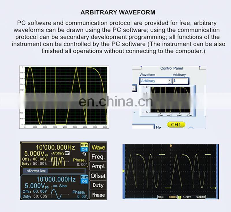 JUNTEK PSG9080 Programmable Arbitrary Generator 1nHz-80MHz Function Generator Pulse Generator