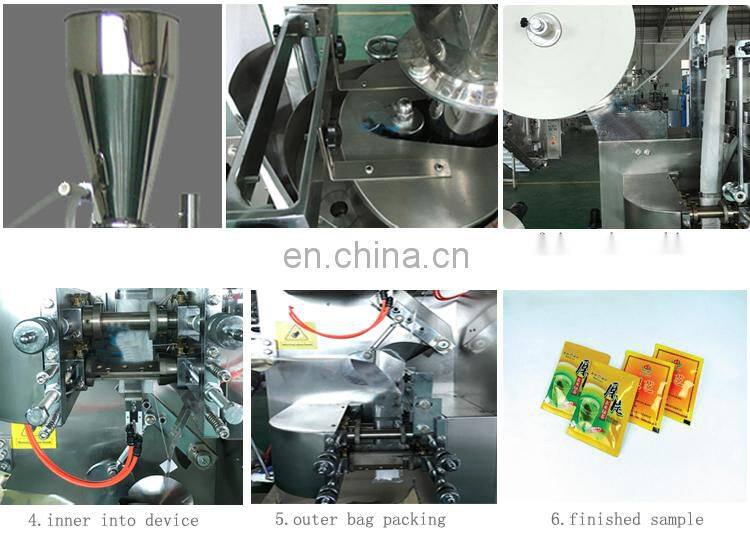 Hot Sale Automatic 2g Inner Outer Tea Bag Filter Paper Envelope Bag Packing Machine Factory Price