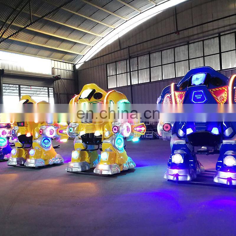 Popular amusement theme park rides fun fair electrical rides walking robot for kids for sale