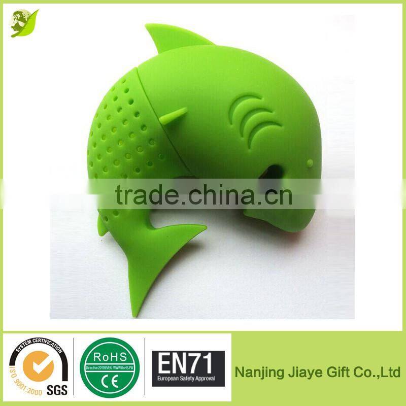 100% FDA Approved Hight Quality Silicone Shark Tea Strainer