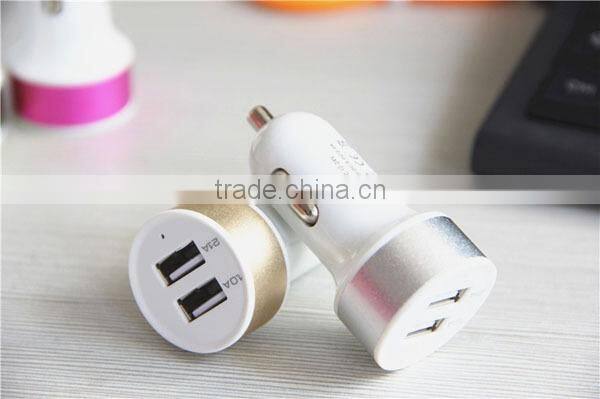 black+PINK 4.8amp/24watts mini usb 2 port car charger