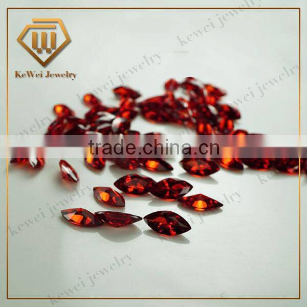 New products stone 5*10 marquise cut garnet cubic zirconia