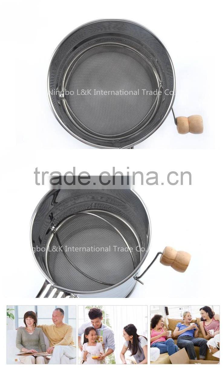 Hot sale one-handed stainless steel flour sieve flour sifter