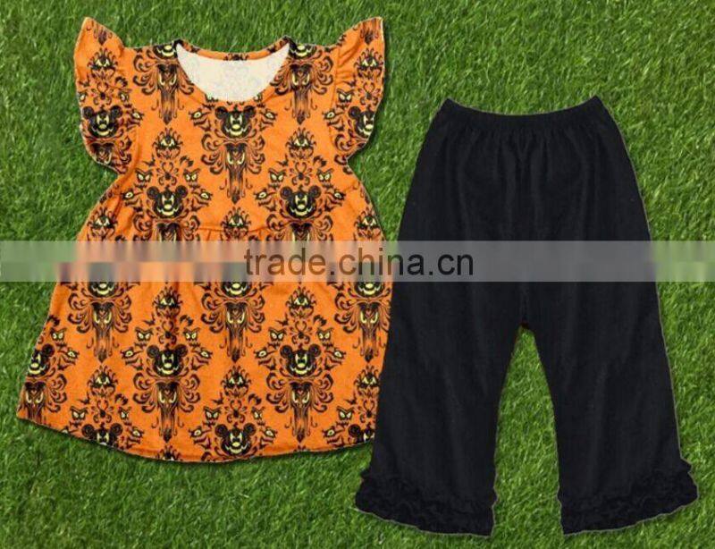 children's autumn cotton clothes halloween outfit wholesale remake solid color clothes suit sets fall children clothing