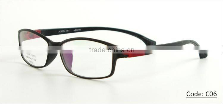 Latest TR90 full rim bright color stylish glasses frames for girls for men with changeable temple
