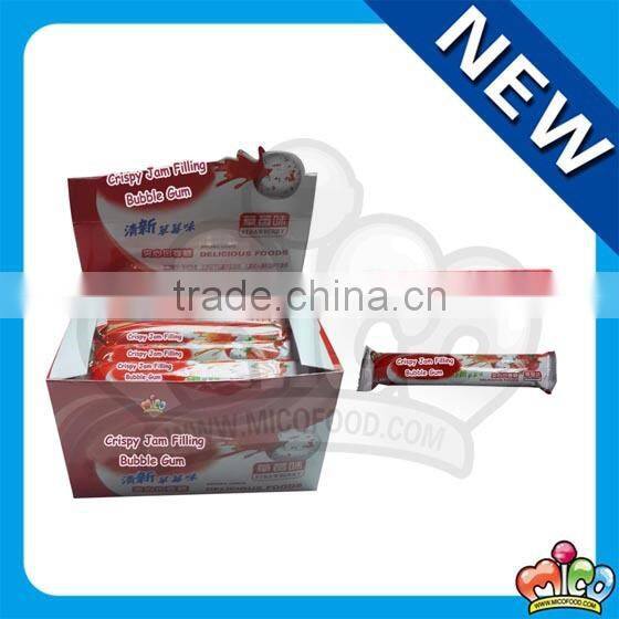 crispy fruit sweet jam filling bubble gum