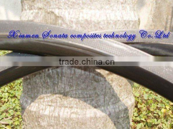 glossy carbon UD bike clincher wheels 20mm