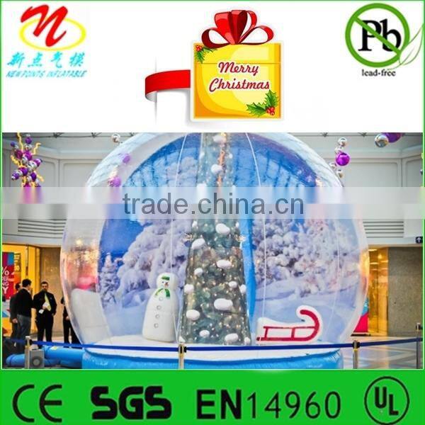 Winter themed attractions, 8ft inflatable snow globe for events