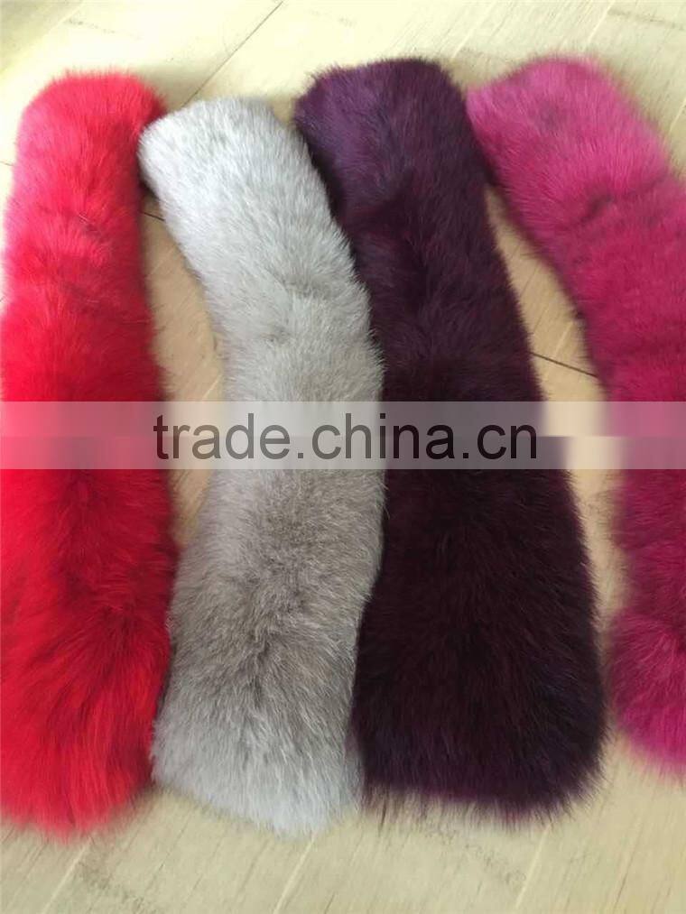 Dyed Fox Fur Stripe Autumn Winter Clothes Raw Material