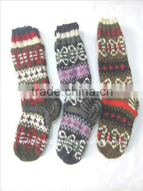 Hot Sale Hand Knitted Wool Sock