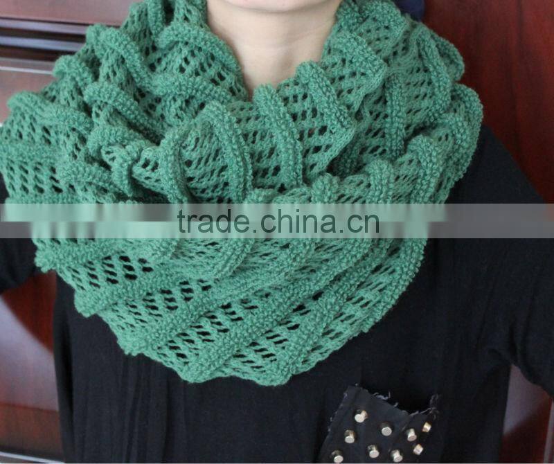 Winter Fashion Twill Solid Color Women Loop Scarf