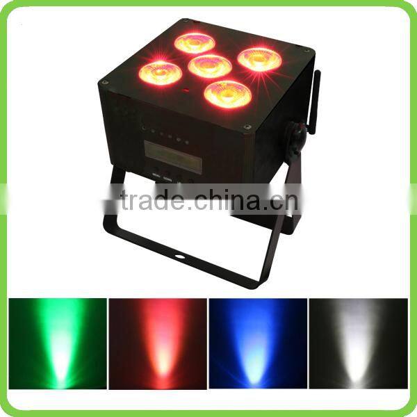 2015 new design 5pcs 5in1 RGBWA flat panel PAR light