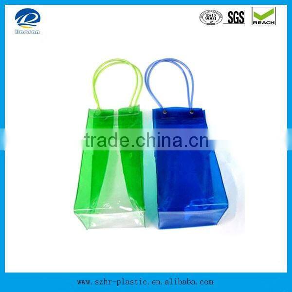 PVC Wine Ice Cooler Bag with Plastic tube Handle