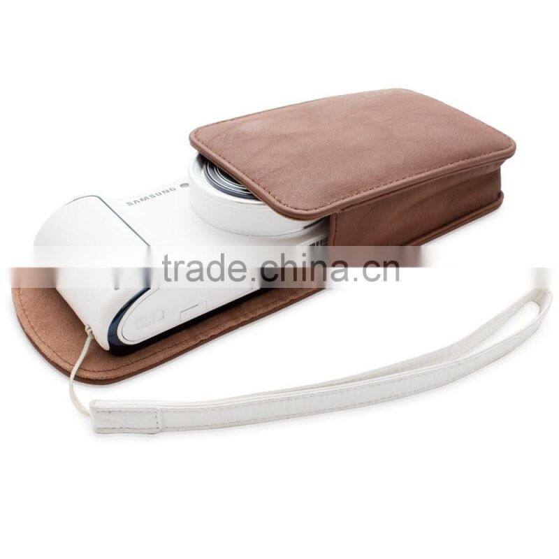 Top Grade New Travel Protective Brown PU Leather Camera Case